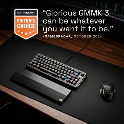 Glorious Gmmk 3 100% Prebuilt Wired Mechanical Gaming Keyboard - Black, Us Layout